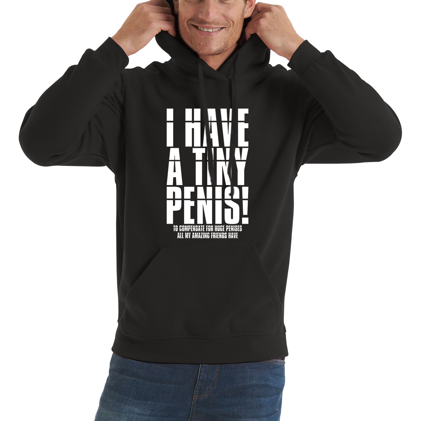 I Have A Tiny Penis To Compensate For Huge Penises Funny Rude Offensive Bachelor Party Unisex Hoodie