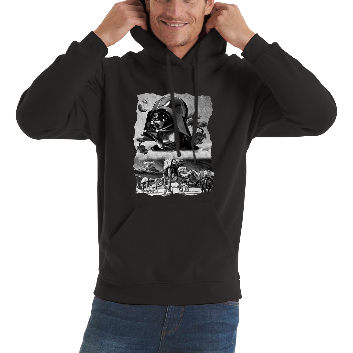 The Force Is Strong With This One Vintage Poster Graphic Movie Series Unisex Hoodie