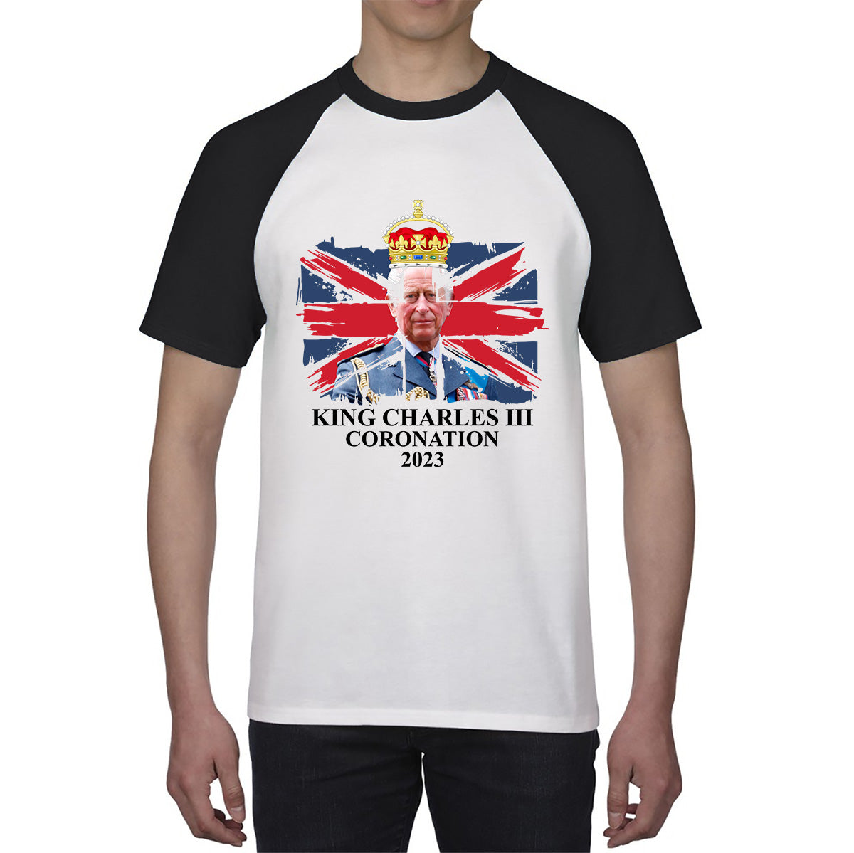 King Charles III Coronation 2023 British Flag Royal Crown God Save The King Royal Cypher Baseball T Shirt