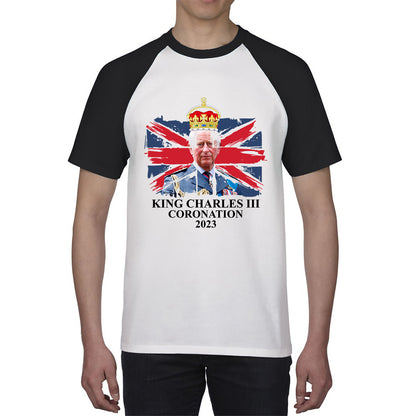 King Charles III Coronation 2023 British Flag Royal Crown God Save The King Royal Cypher Baseball T Shirt