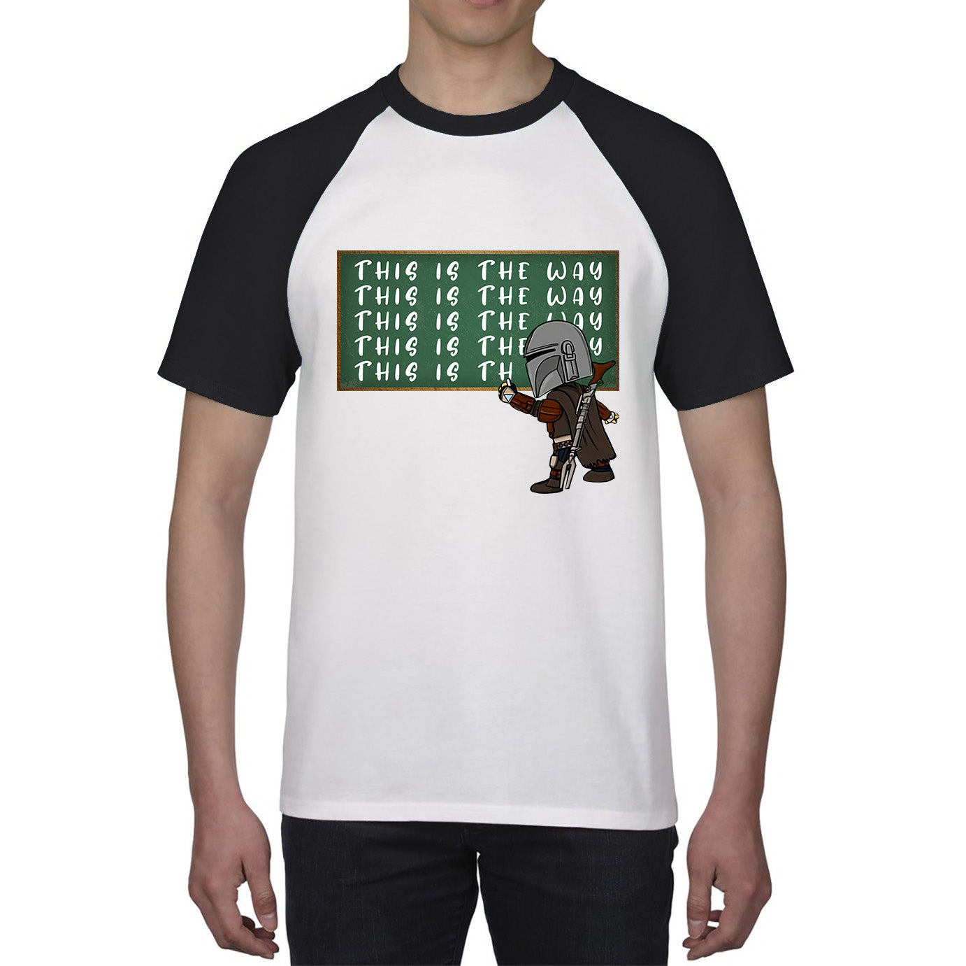 This Is The Way Dadalorian Fight War Warrior With Helmet Funny Gift Baseball T Shirt