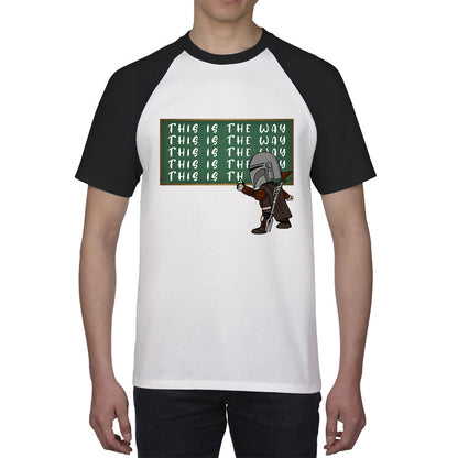 This Is The Way Dadalorian Fight War Warrior With Helmet Funny Gift Baseball T Shirt