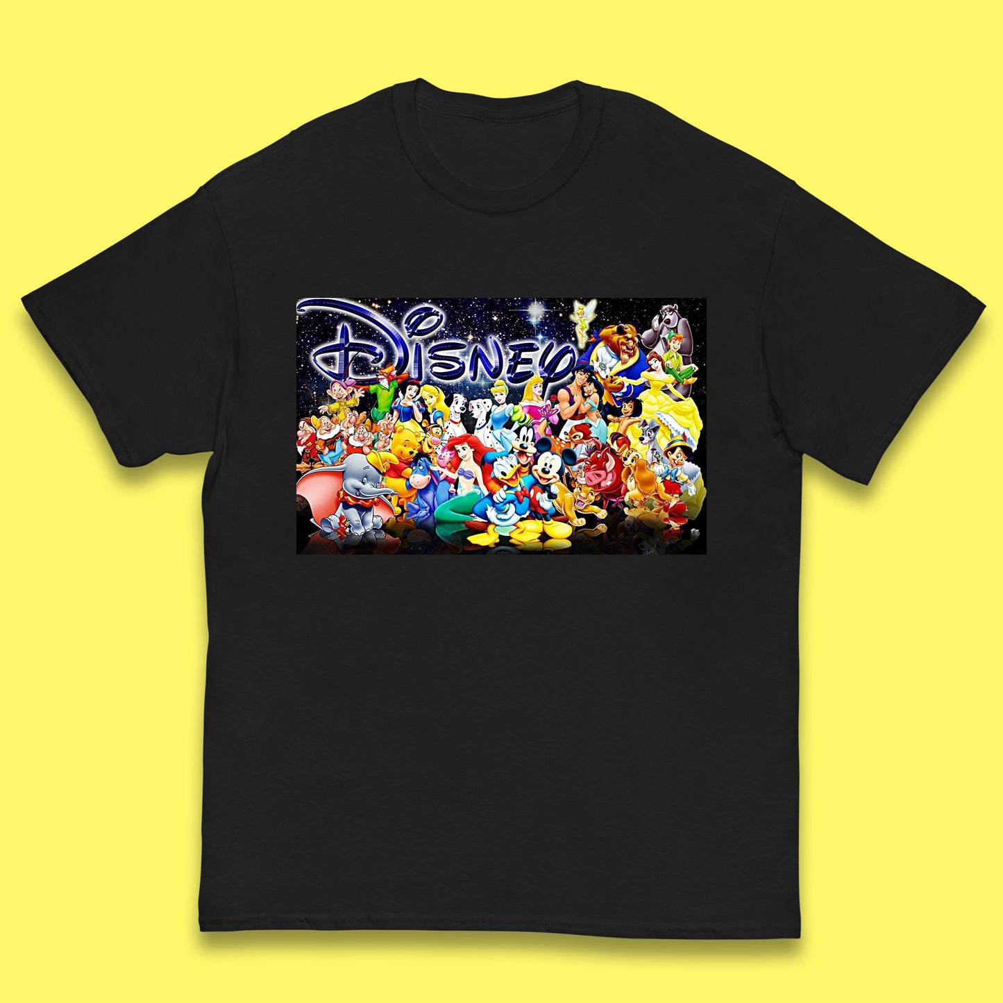 All Disney Fictional Characters Poster Disney Family Animated Cartoons Movies Characters Disney World Kids T Shirt