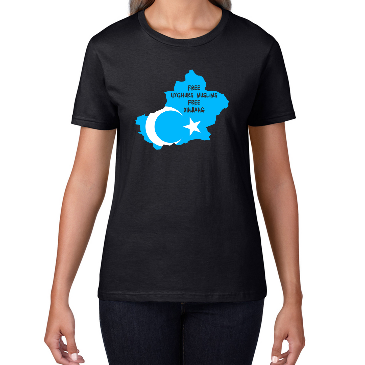Free Uyghurs Muslims Free Xinjiang Freedom For Uyghurs Turkestan T Shirt