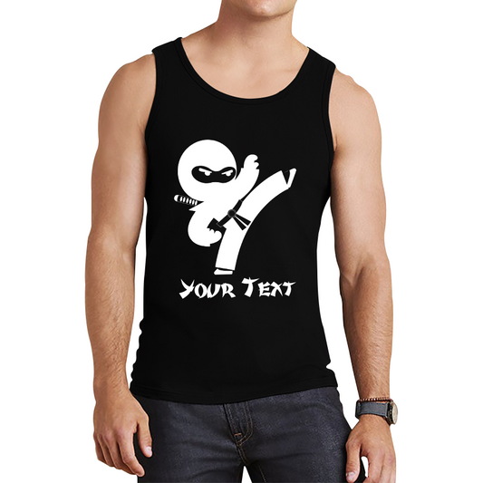 Personalised Ninja Your Name Retro Ninja Warrior Martial Arts Judo Karate Tank Top