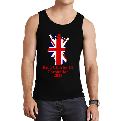 King Charles III Coronation 2023 United Kingdom King of England Royal Crown CR III His Majesty Tank Top