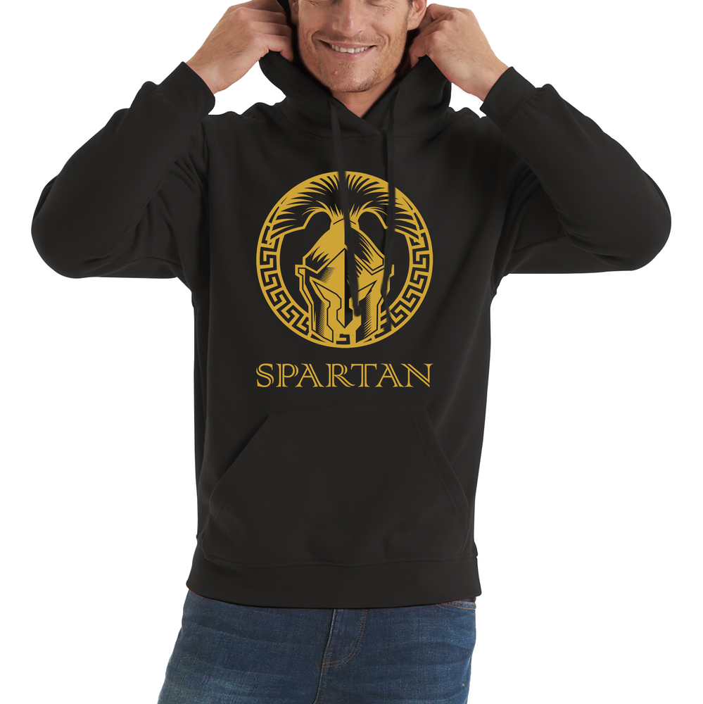 Spartan Helmet Logo Gym Soldier Training Workout Bodybuilding Fitness Training Unisex Hoodie