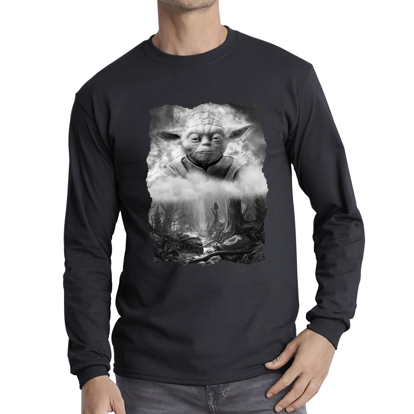 Anger Fear Aggression The Dark Side Are They Vintage Poster Graphic Movie Series Long Sleeve T Shirt