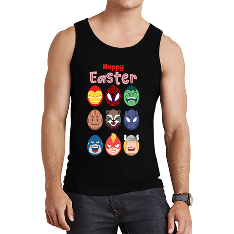 Happy Easter Marvel Avengers Characters Face Avengers Characters Easter Day Happy Easter Cute Superhero Tank Top