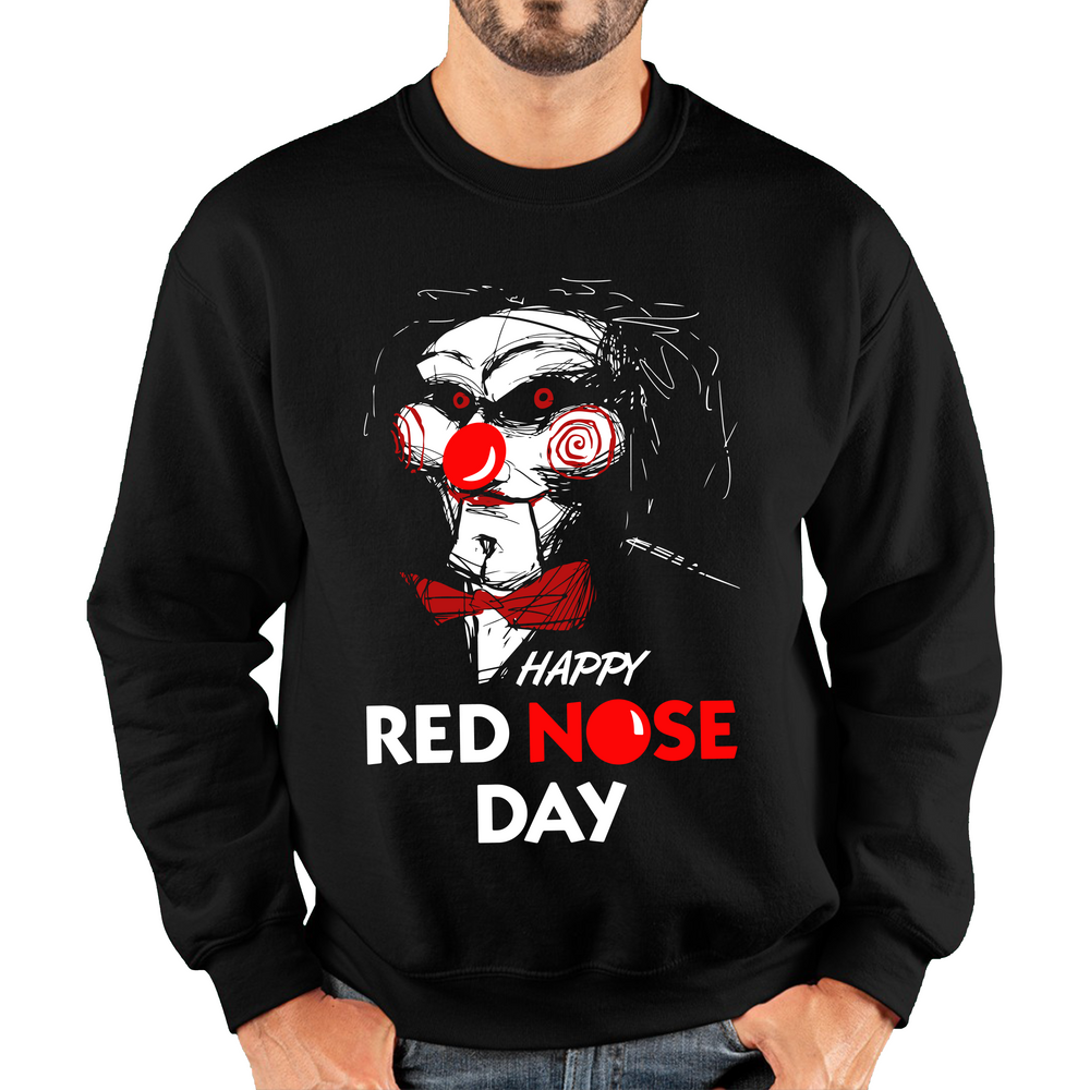 Jigsaw Happy Red Nose Day Adult Sweatshirt. 50% Goes To Charity