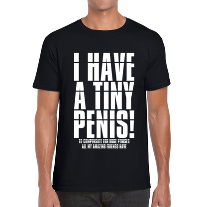 I Have A Tiny Penis To Compensate For Huge Penises Funny Rude Offensive Bachelor Party Mens Tee Top