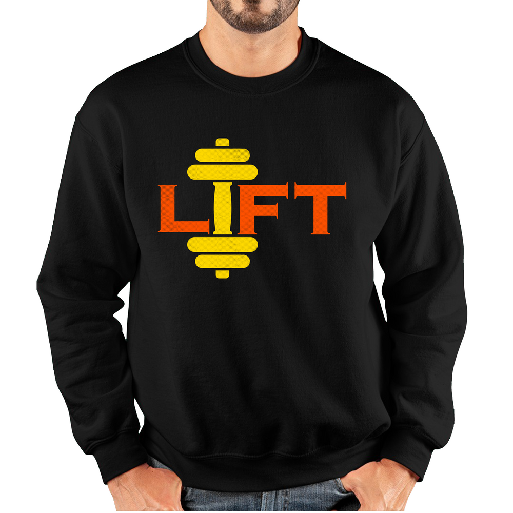 Lift Gym Training Workout Exercise Weight Lifting Dumbells Fitness Bodybuilding Unisex Sweatshirt