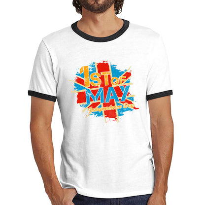 1st Of May Independence Day British Flag UK Independence Day Country Love Patriotism Great Britain Union Jack Ringer T Shirt