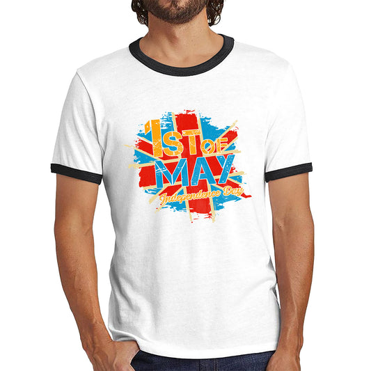 1st Of May Independence Day British Flag UK Independence Day Country Love Patriotism Great Britain Union Jack Ringer T Shirt