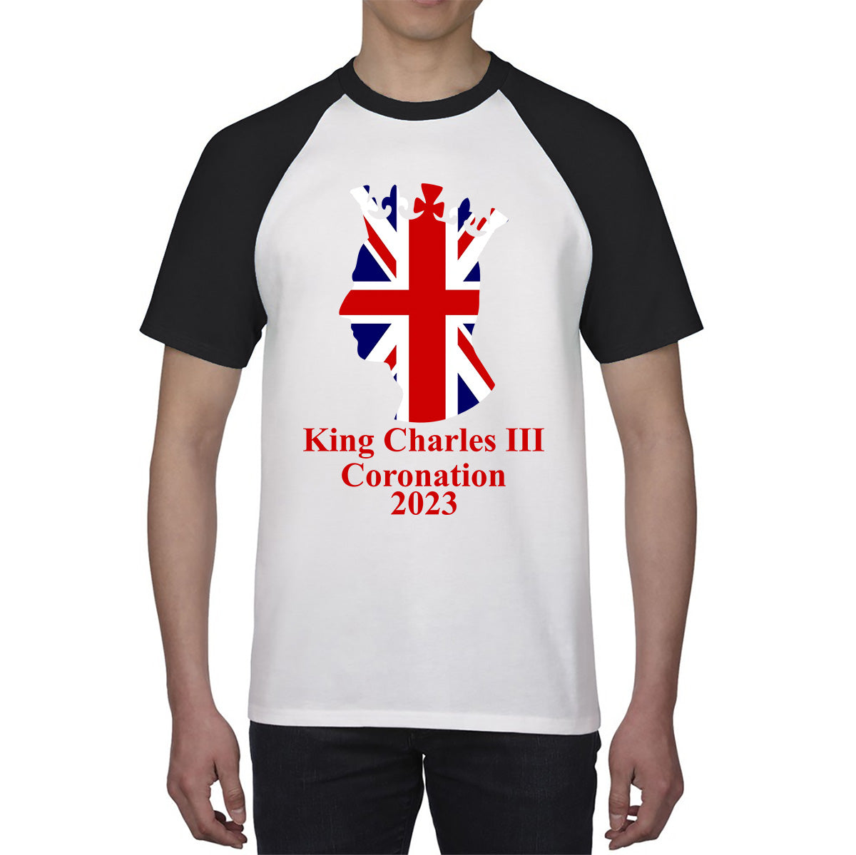 King Charles III Coronation 2023 United Kingdom King of England Royal Crown CR III His Majesty Baseball T Shirt