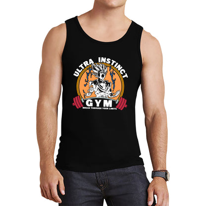 Ultra Instinct Gym Break Through Your Limits Dragon Ball Z Super Saiyan Goku Gym Training Bodybuilding Workout Tank Top