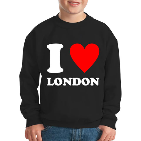 I Love London Capital of England Country Love Souvenir Great Britain Kids Jumper