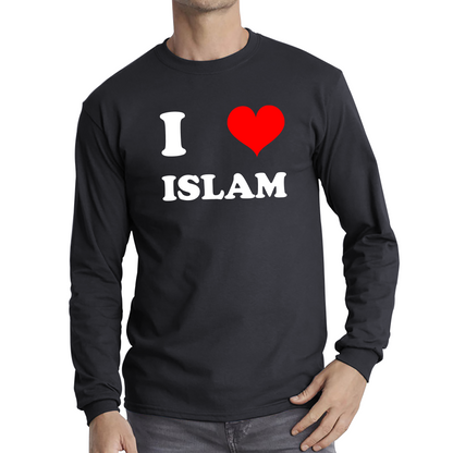 I Love Islam Spiritual Islamic Religious Muslim Religion Long Sleeve T Shirt