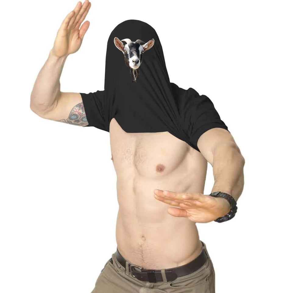 Ask Me About My Goat Disguise Goat Flip Top Funny Goat Meme Surprise Birthday Prank Gift Mens Tee Top