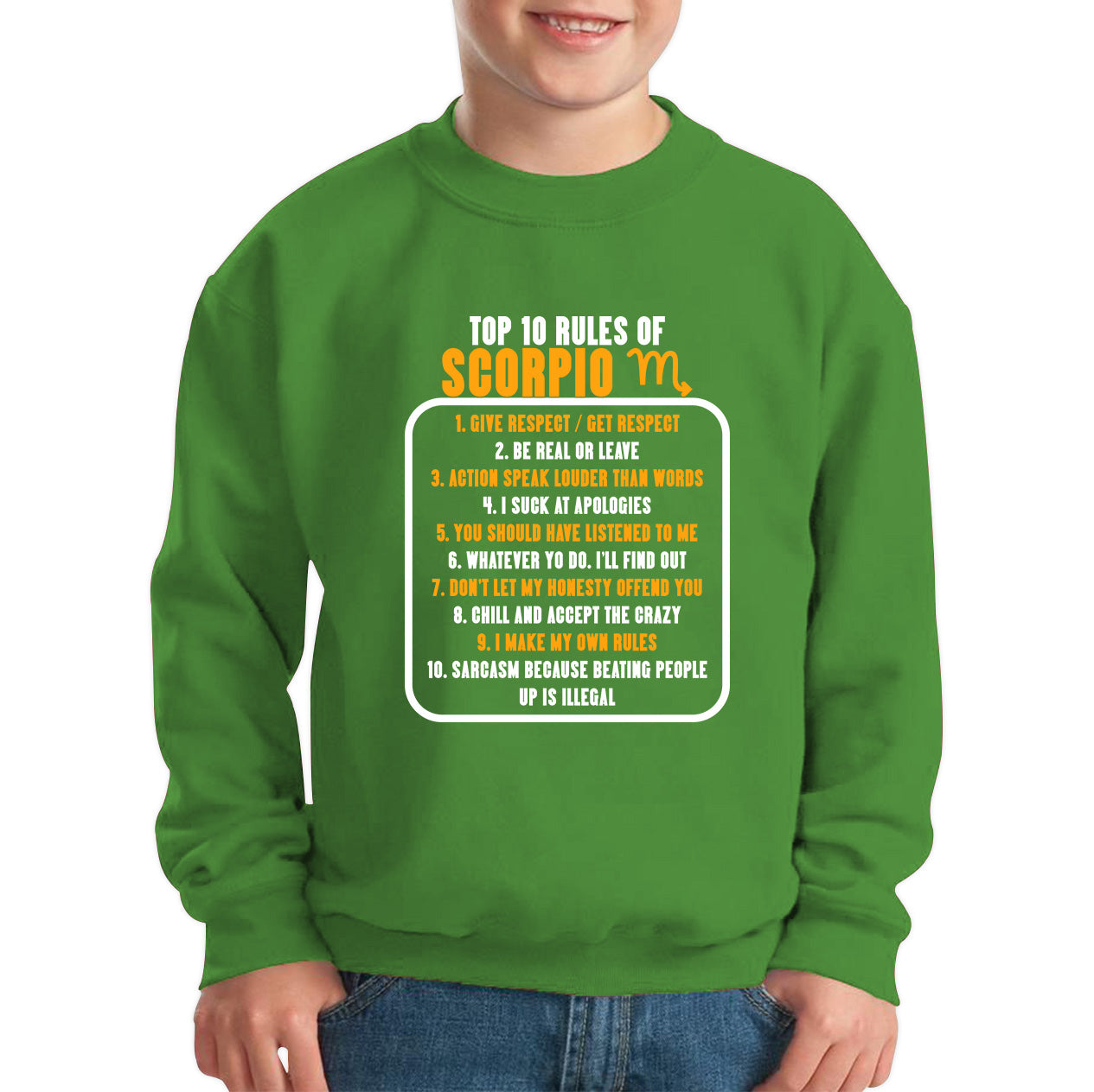 Top 10 Rules Of Scorpio Horoscope Zodiac Astrological Sign Facts Traits Give Respect Get Respect Birthday Present Kids Jumper