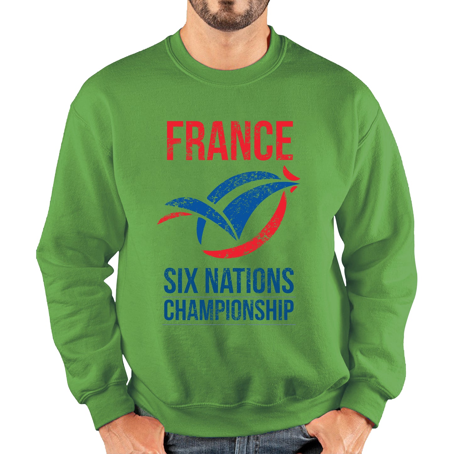 France Flag Logo Rugby Cup European Support World Six Nations Championship Unisex Sweatshirt