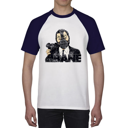 Mr. Bean With Teddy Spoof Mr. Bane Osito Supervillain Metahuman The Man Who Broke The Bat Comic Book Character Baseball T Shirt