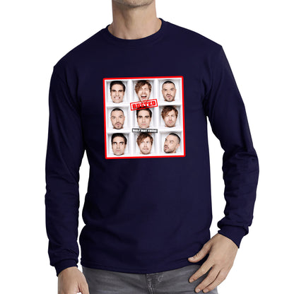 Half Way There Studio Album By Busted English Pop Punk Band Busted 20th Anniversary Long Sleeve T Shirt