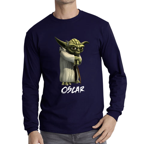 Personalized Yoda May The 4th Be With You Green Humanoid Alien Star Wars Day Disney Star Wars 46th Anniversary Long Sleeve T Shirt