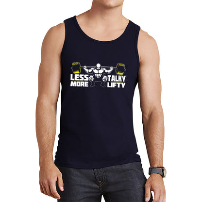 Less Talky More Lifty Gym Lover Awesome Gym Weightlifter Fitness Workout Muscular Bodybuilder Tank Top