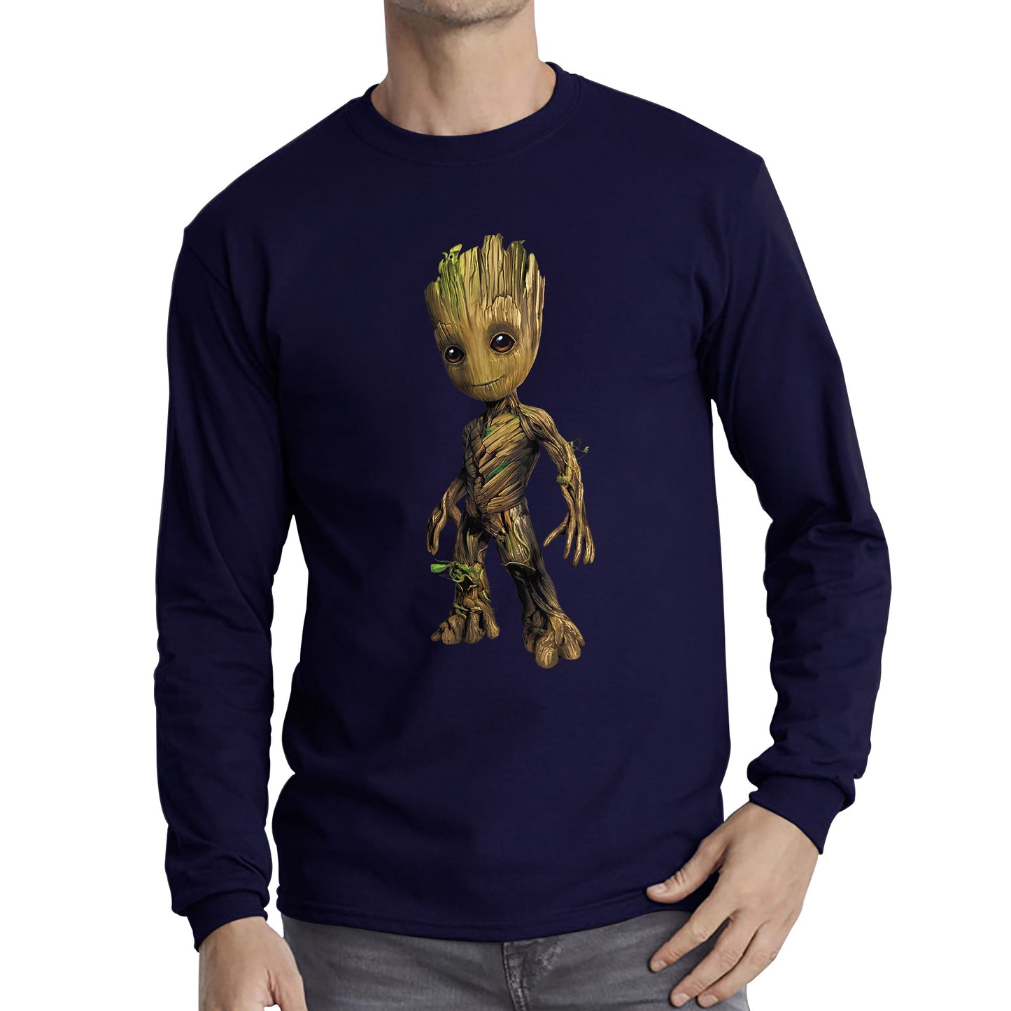 Baby Groot Comic book character Guardians of the Galaxy I am Groot Action Adventure Comedy Sci-Fi Movie Long Sleeve T Shirt