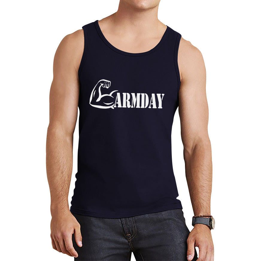 Arm Day Gym Weightlifting Fitness Gym Workout training bodybuilding Work Hard Tank Top