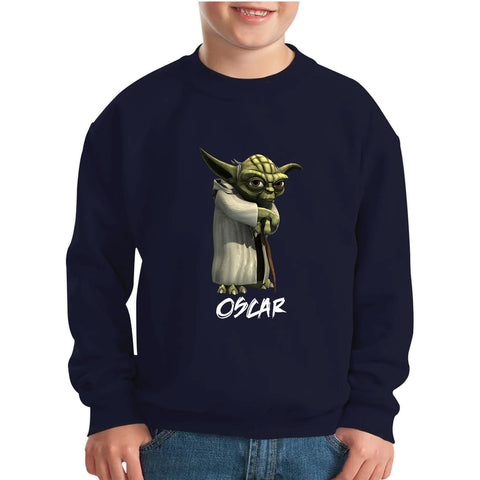 Personalized Yoda May The 4th Be With You Green Humanoid Alien Star Wars Day Disney Star Wars 46th Anniversary Kids Jumper