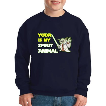 Yoda Is My Spirit Animal Yoda Legendary Jedi Master Disney Star Wars Day 46th Anniversary Kids Jumper