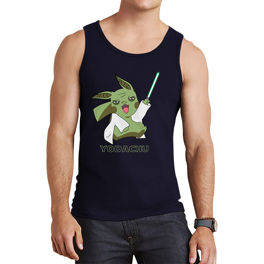Yodachu Anime Lightsaber Movie Nintendo Parody Pikachu Pokémon Stars Wars Video Game Yoda Star Wars 46th Anniversary Tank Top