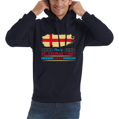 Happy St George's Day 2023 Saint George Cross England Flag Religious Warriors St George Day Unisex Hoodie