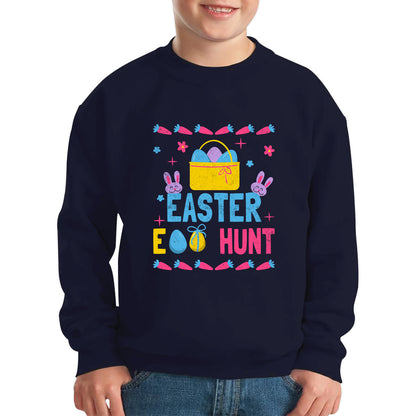 Easter Egg Hunt Hunting Squad Religious Christian Easter Egg Hunt Season Hunting Crew Egg Bucket Easter Bunny Kids Jumper