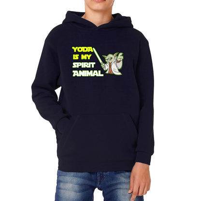 Yoda Is My Spirit Animal Yoda Legendary Jedi Master Disney Star Wars Day 46th Anniversary Kids Hoodie
