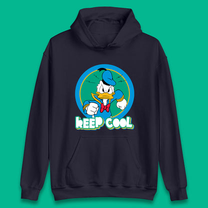Keep Cool Donald Duck Animated Cartoon Character Angry Duck Disneyland Trip Disney Vacations Unisex Hoodie