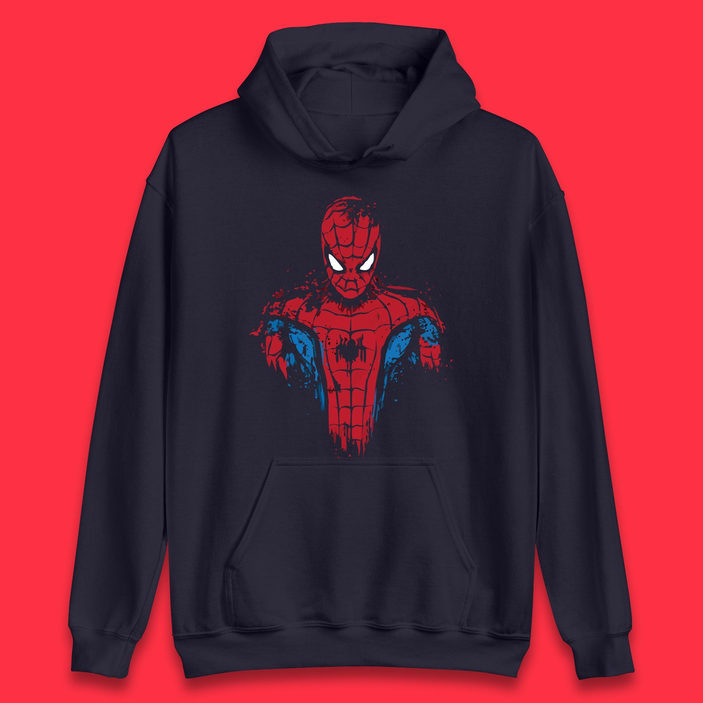 Spider-Man Distressed Portrait Marvel Comics Character Superhero Marvel Avengers Spiderman Unisex Hoodie