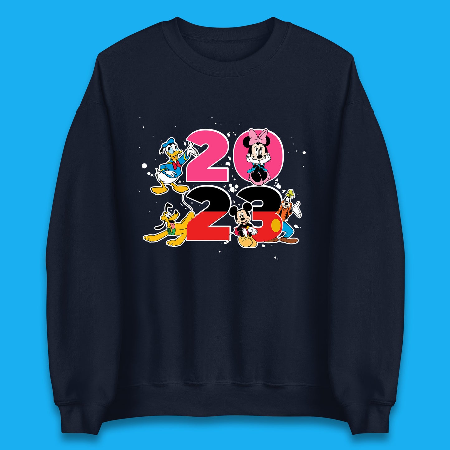 Disney Trip 2023 Disney Club Mickey Mouse Minnie Mouse Donald Duck Pluto Goofy Cartoon Characters Disney Vacation Unisex Sweatshirt