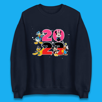Disney Trip 2023 Disney Club Mickey Mouse Minnie Mouse Donald Duck Pluto Goofy Cartoon Characters Disney Vacation Unisex Sweatshirt