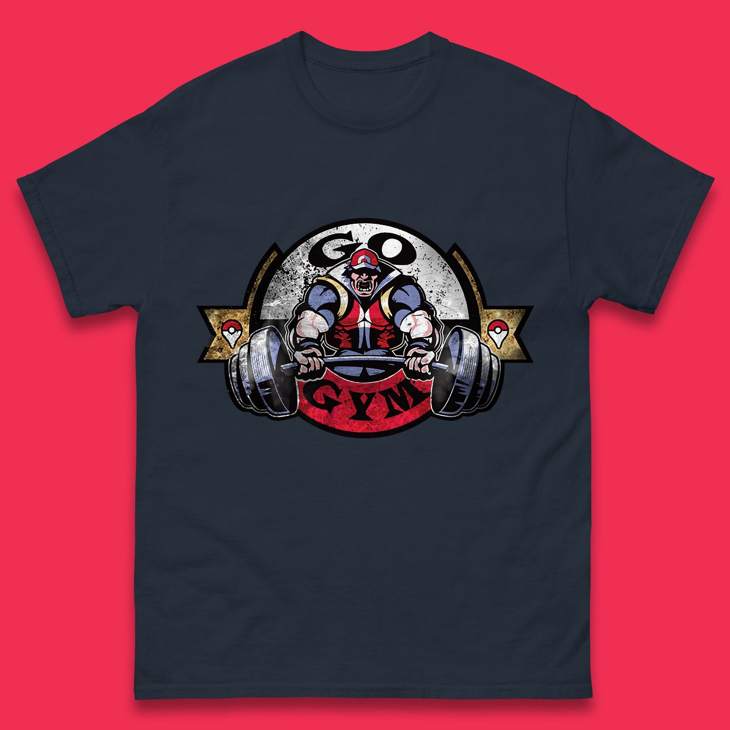 Pokémon Go Gym Funny Pokémon Gym Trainer Gamer Nerd Parody Gym Training Bodybuilding Workout Mens Tee Top