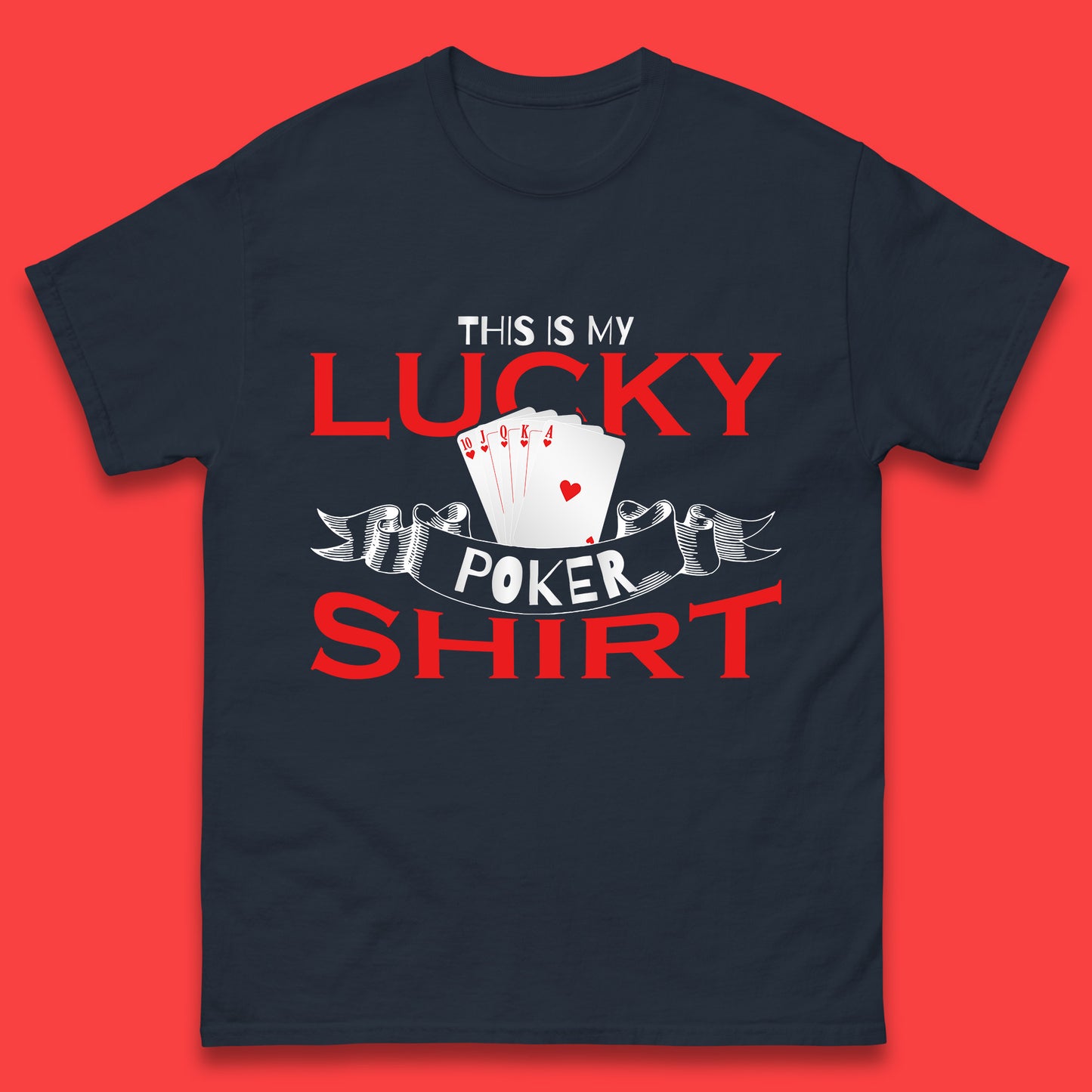 This Is My Lucky poker Shirt Poker Card Player Poker Game Gambling Gambler  Mens Tee Top