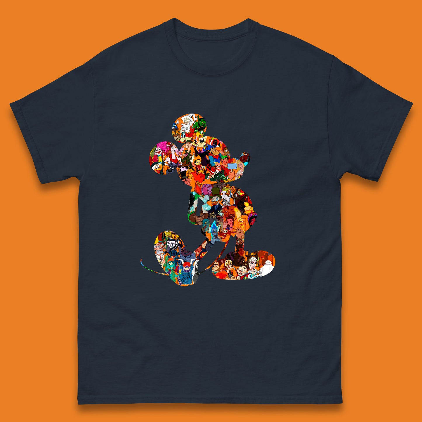 Disney Mickey Mouse Minnie Mouse All Disney Characters Together Disney Family Animated Cartoons Movies Characters Disney World Mens Tee Top