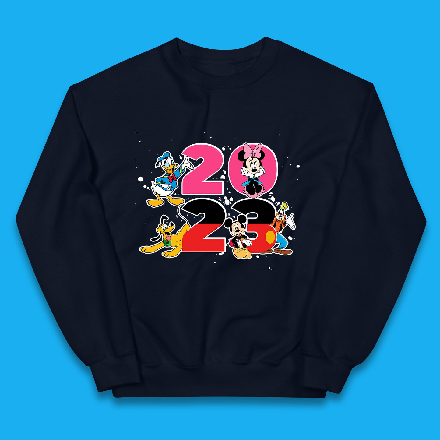 Disney Trip 2023 Disney Club Mickey Mouse Minnie Mouse Donald Duck Pluto Goofy Cartoon Characters Disney Vacation Kids Jumper