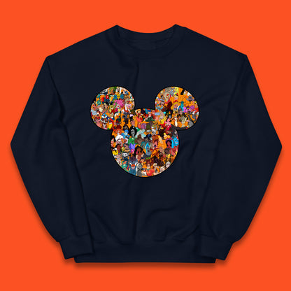 Disney Mickey Mouse Minnie Mouse Head All Disney Characters Together Disney Family Animated Cartoons Movies Characters Disney World Kids Jumper