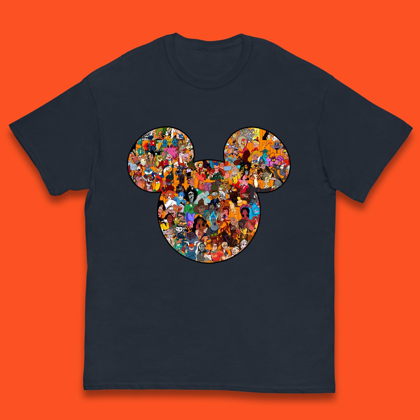 Disney Mickey Mouse Minnie Mouse Head All Disney Characters Together Disney Family Animated Cartoons Movies Characters Disney World Kids T Shirt