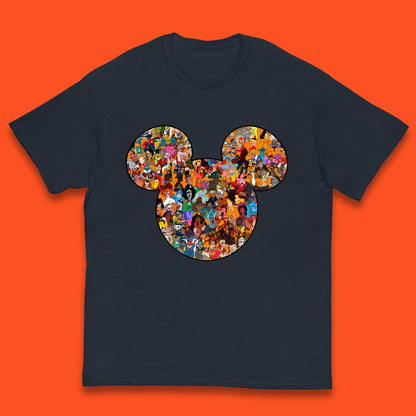 Disney Mickey Mouse Minnie Mouse Head All Disney Characters Together Disney Family Animated Cartoons Movies Characters Disney World Kids T Shirt