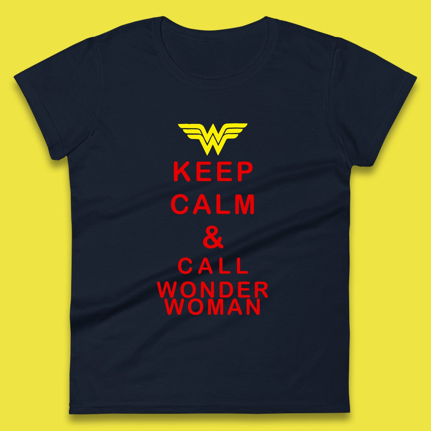 Keep Calm And Call Wonder Woman Superhero Wonder Girl Super Woman Comic Book Character Womens Tee Top