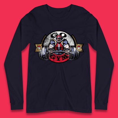 Pokémon Go Gym Funny Pokémon Gym Trainer Gamer Nerd Parody Gym Training Bodybuilding Workout Long Sleeve T Shirt